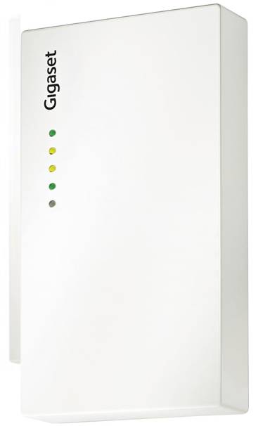 Ein weißes Gerät mit dem Markennamen „Gigaset