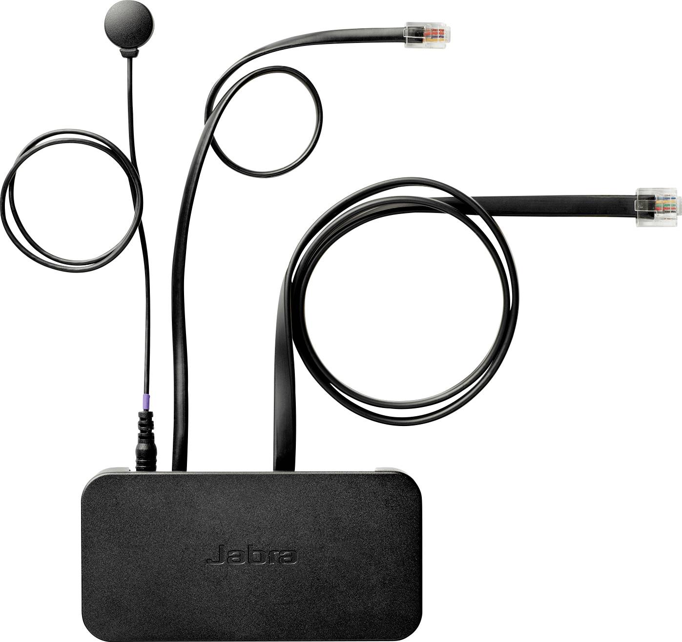 Ein schwarzes Gerät mit verschiedenen Kabeln, einschließlich einem abgerundeten und einem flachen, die mit Anschlüssen verbunden sind.