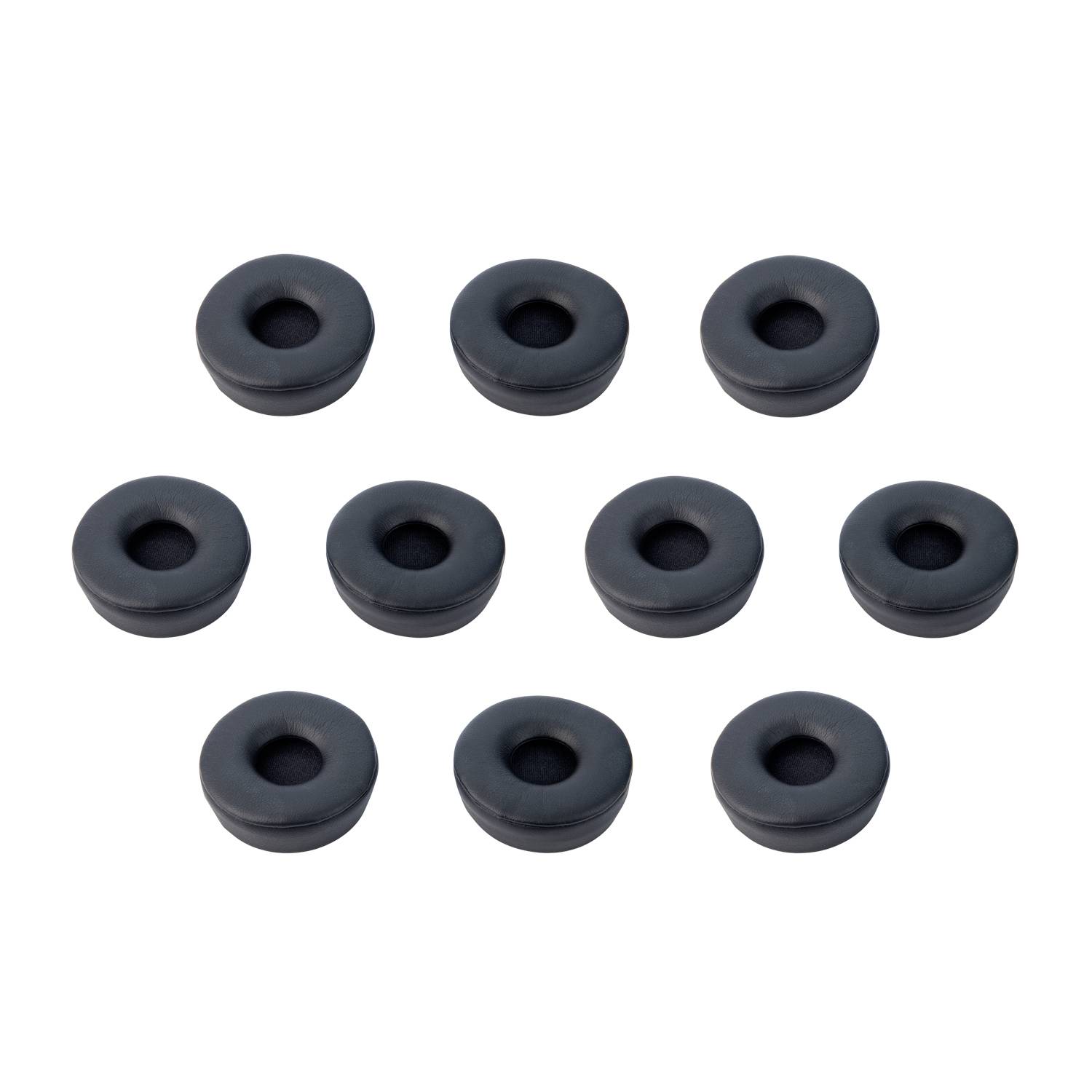 Neun schwarze Gummidichtungen, die in drei Reihen auf weißem Hintergrund angeordnet sind.