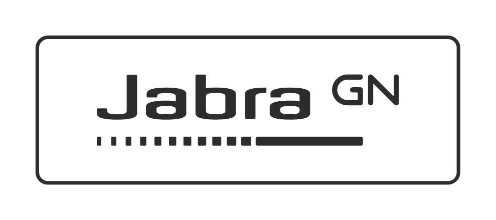 Jabra GN Logo in einem abgerundeten Rechteck, mit 