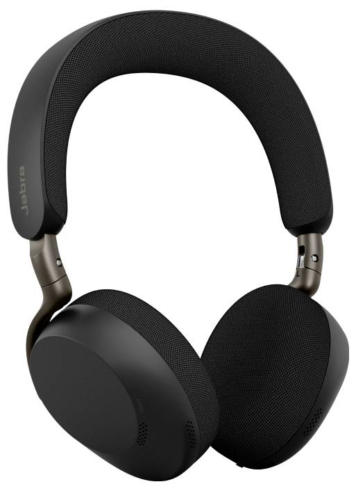 Schwarze kabellose Over-Ear-Kopfhörer mit gepolstertem Kopfband und großen runden Ohrmuscheln auf weißem Hintergrund.