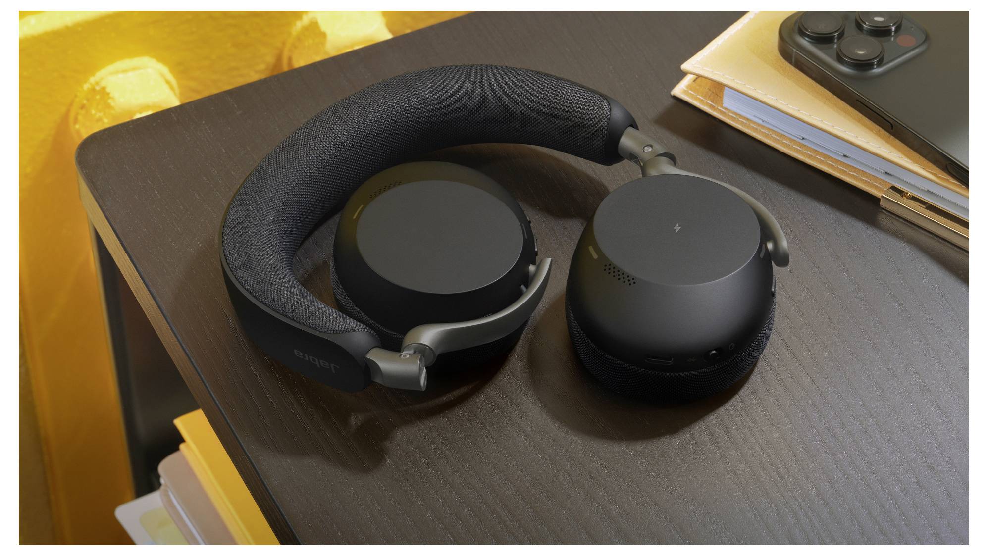 Jabra Evolve3 75 UC Stereo black mit Lin Over Ear Headset Schwarz