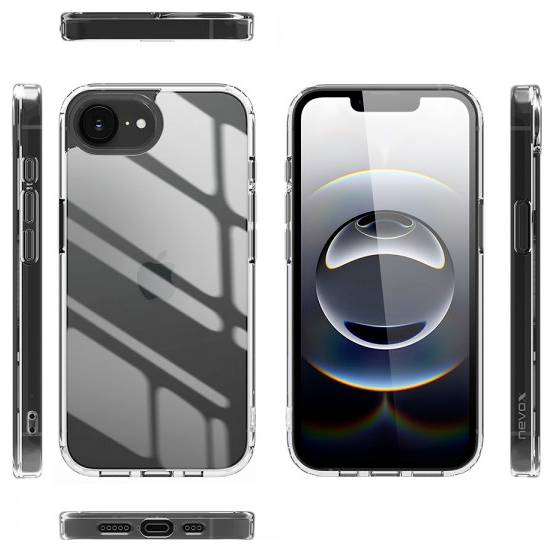 Nevox StyleShell SHOCKFlex Case iPhone 16e, iPhone 17e Transparent 2496