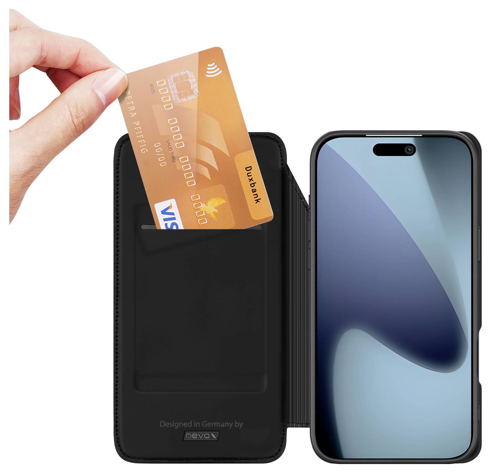Nevox Vario Series Flip Cover iPhone 17 Pro Schwarz 2516
