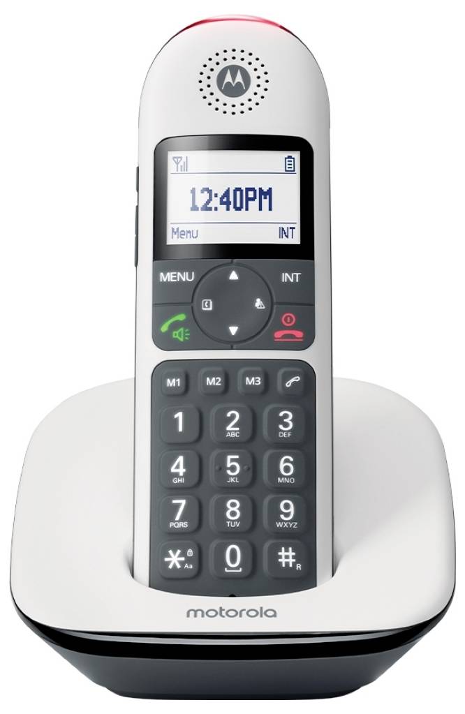 Schnurloses Telefon mit digitaler Anzeige, die 