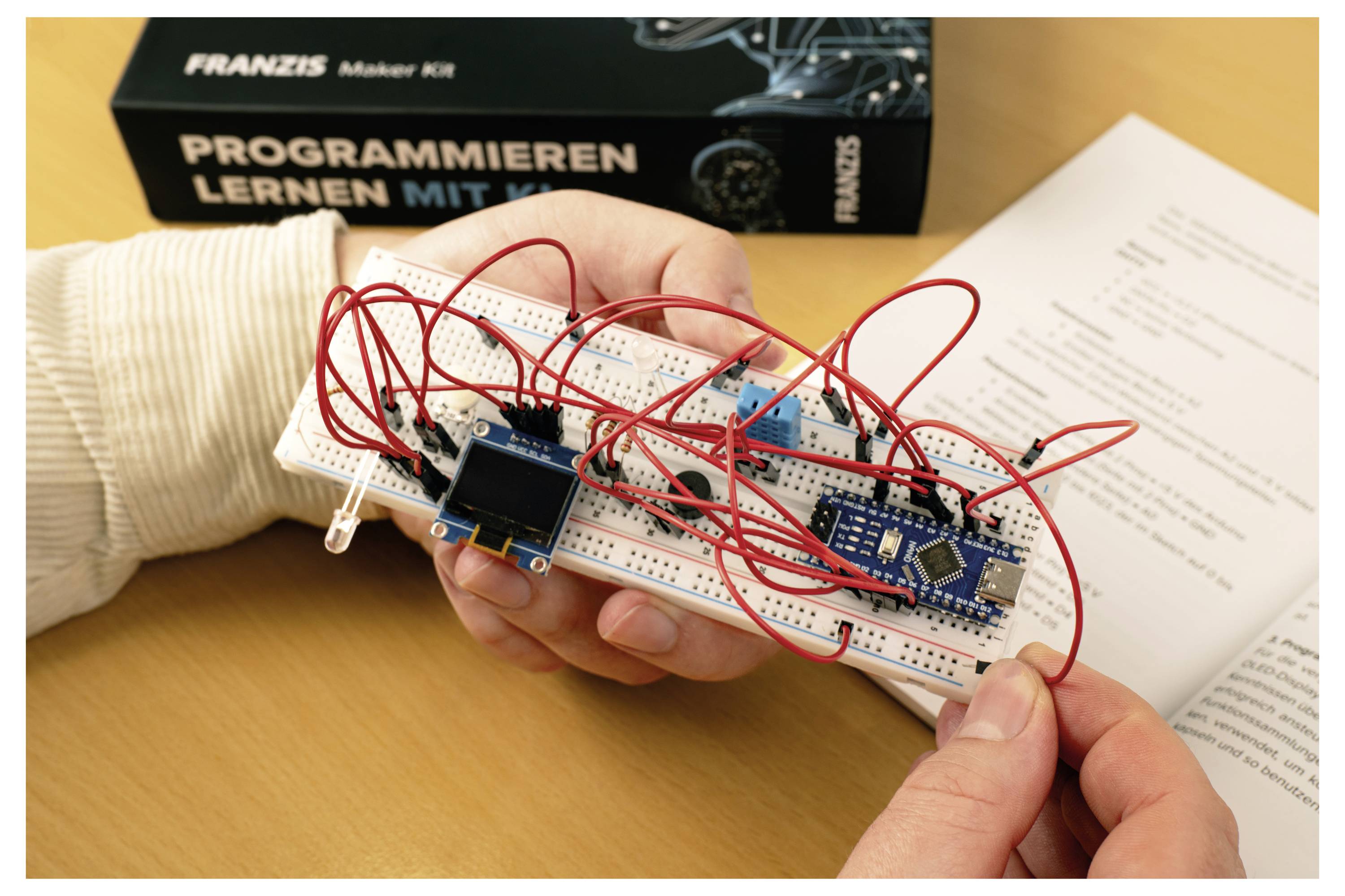 FRANZIS 67236 Experimente, Löten, Programmieren, Elektronik, Lernen & Schule Maker Kit ab 14 Jahre Box