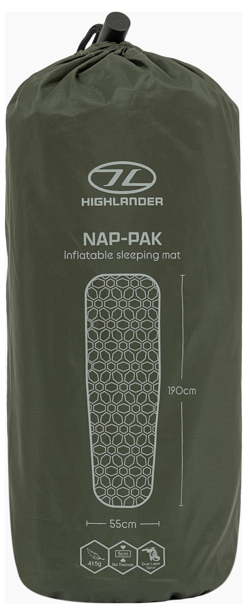 Highlander NAP-PAK AUFBLASBARE ISOMATTE Camping Matratze Blau AIR071 Belastbarkeit (Gewicht) (max.) 120kg