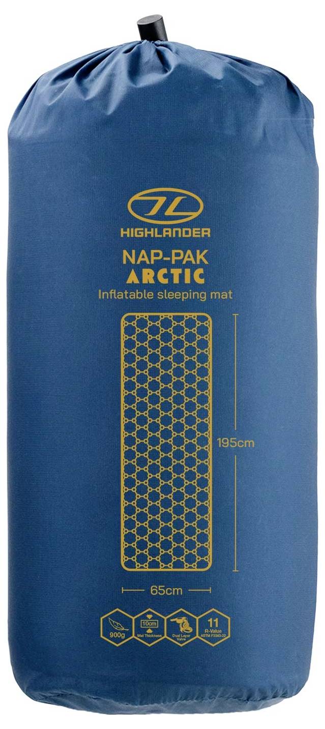 Highlander NAP-PAK ARCTIC R11 AUFBLASBARE SCHLAFMATTE Camping Matratze Tief-Blau AIR078-DB Belastbarkeit (Gewicht) (max.) 120kg