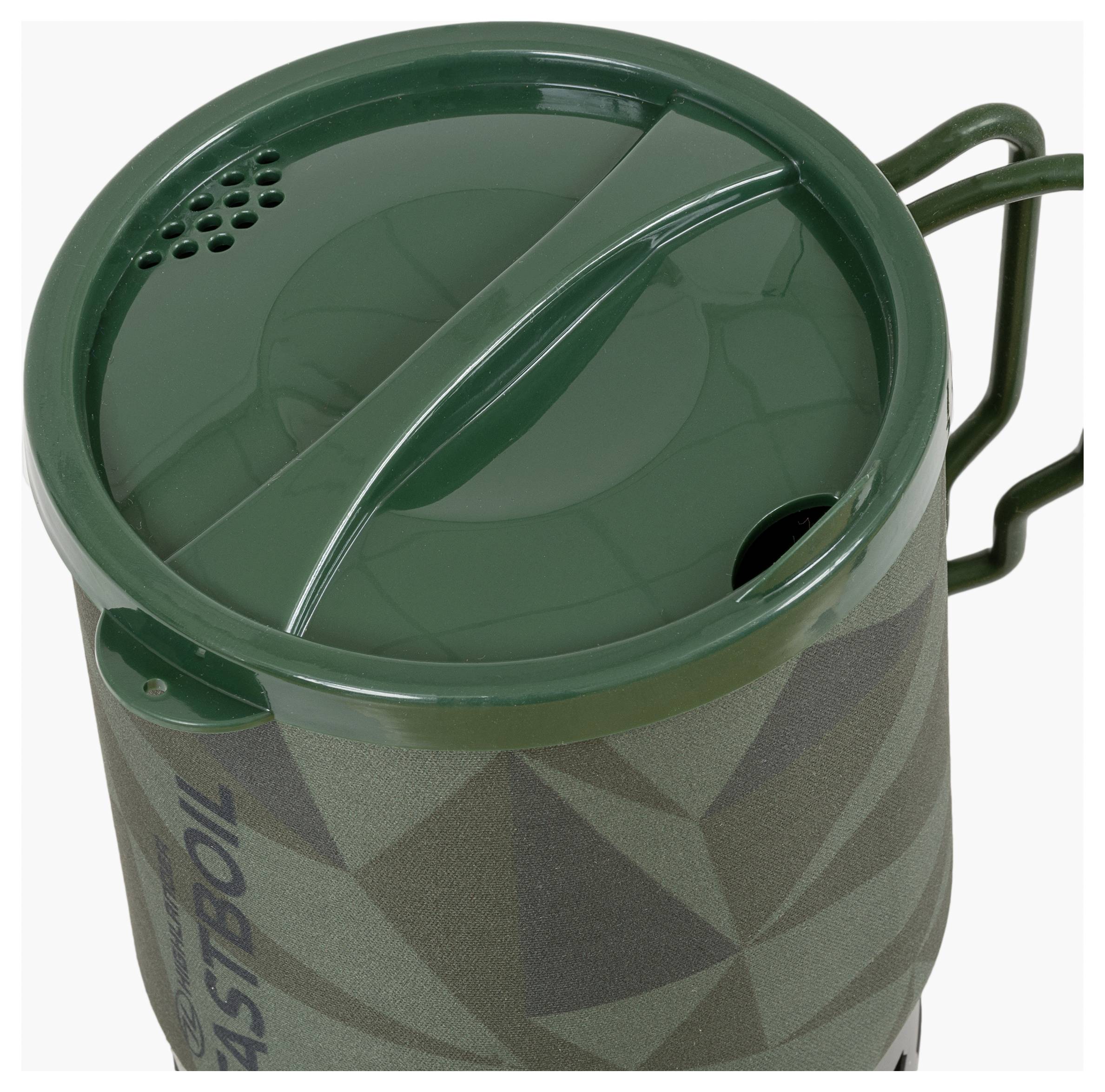 Ein gelber und schwarzer tragbarer Ventilator mit der Aufschrift „DEWALT