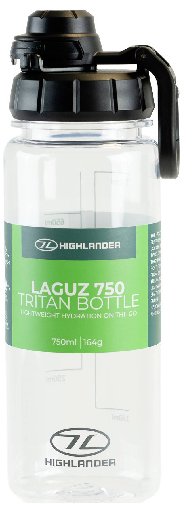 Highlander Trinkflasche 750ml Kunststoff CP293-CH.CL LAGUZ 750 TRITAN FLASCHE ANTHRAZIT