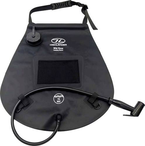 Highlander CP297-BK WILD RINSE Campingdusche Schwarz Camping Dusche 15l
