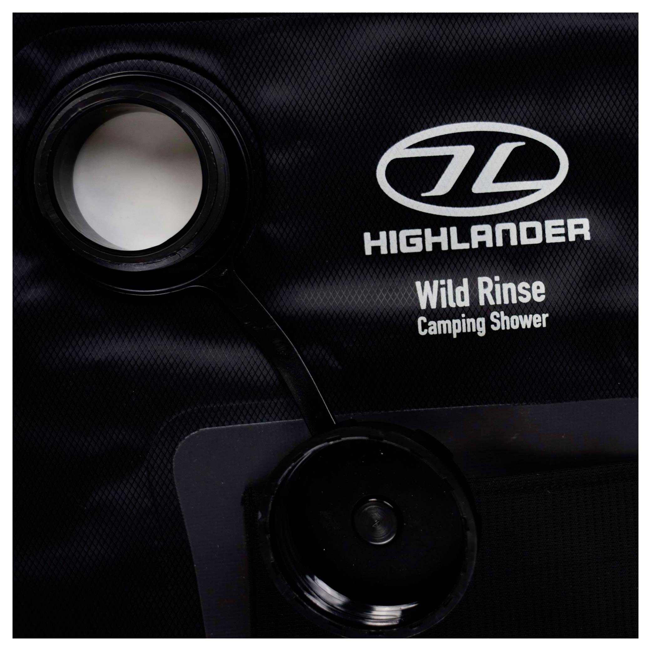 Highlander CP297-BK WILD RINSE Campingdusche Schwarz Camping Dusche 15l