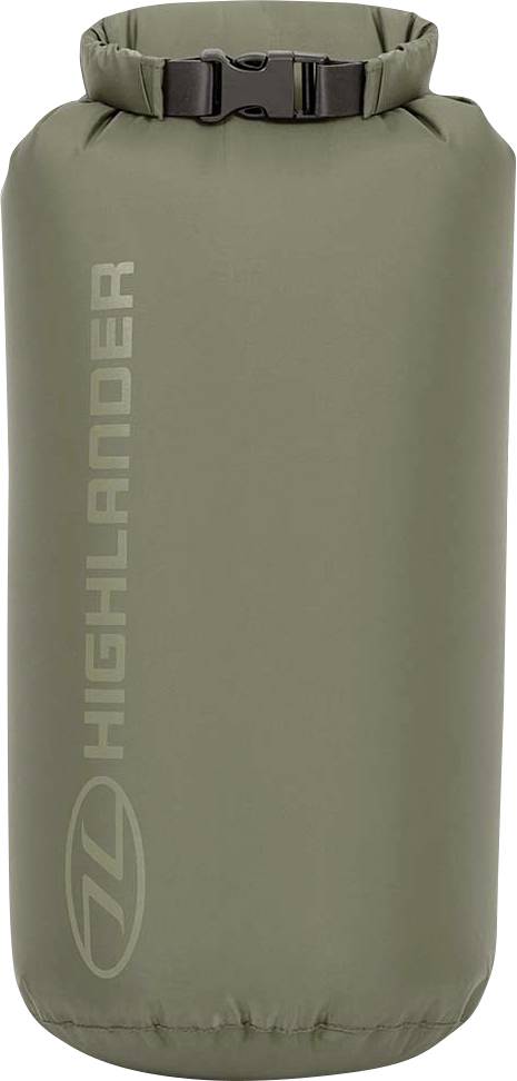 Eine grüne wasserdichte Trockentasche mit Rollverschluss und 