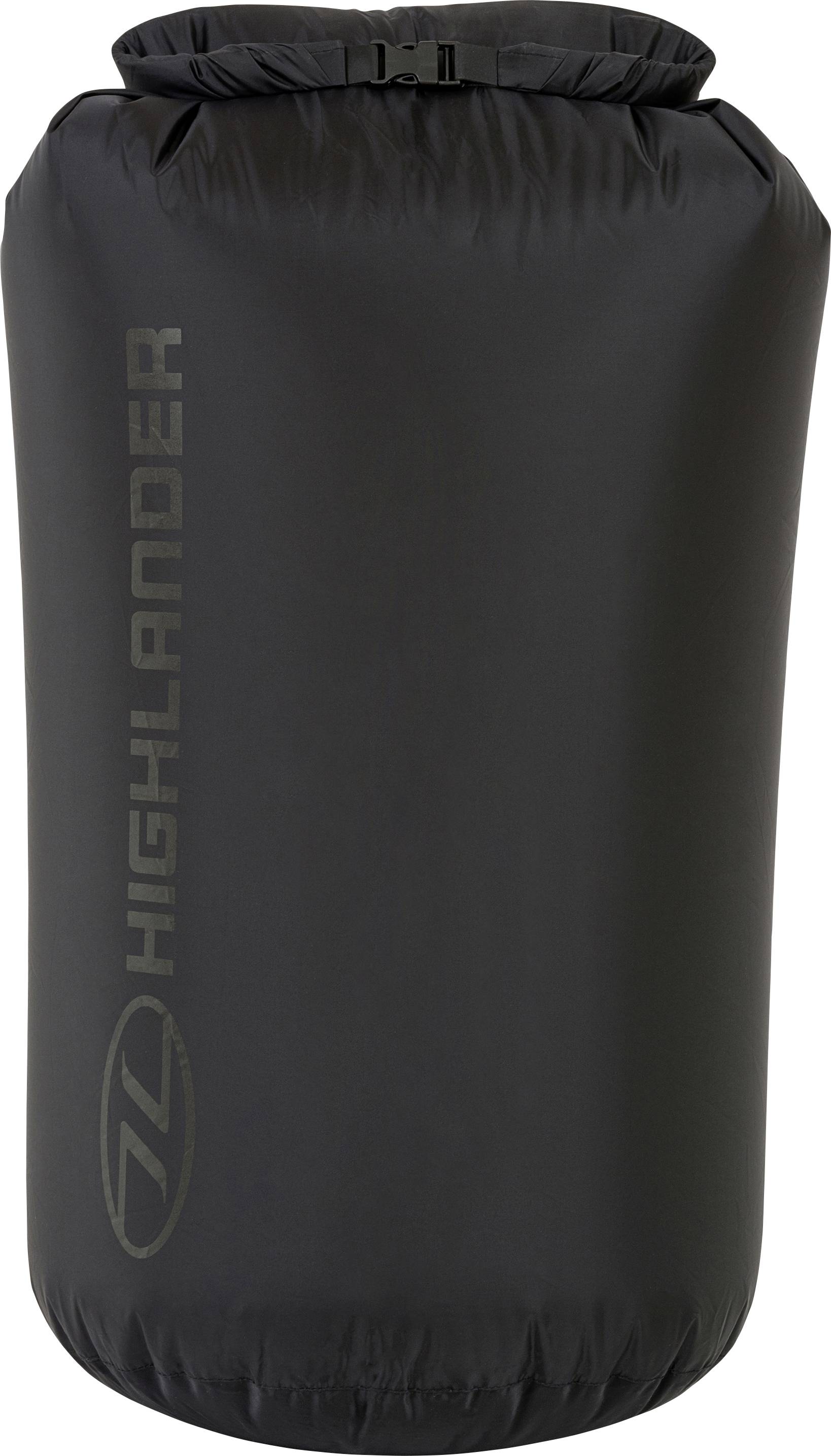 Eine schwarze Trockentasche mit dem Markennamen 