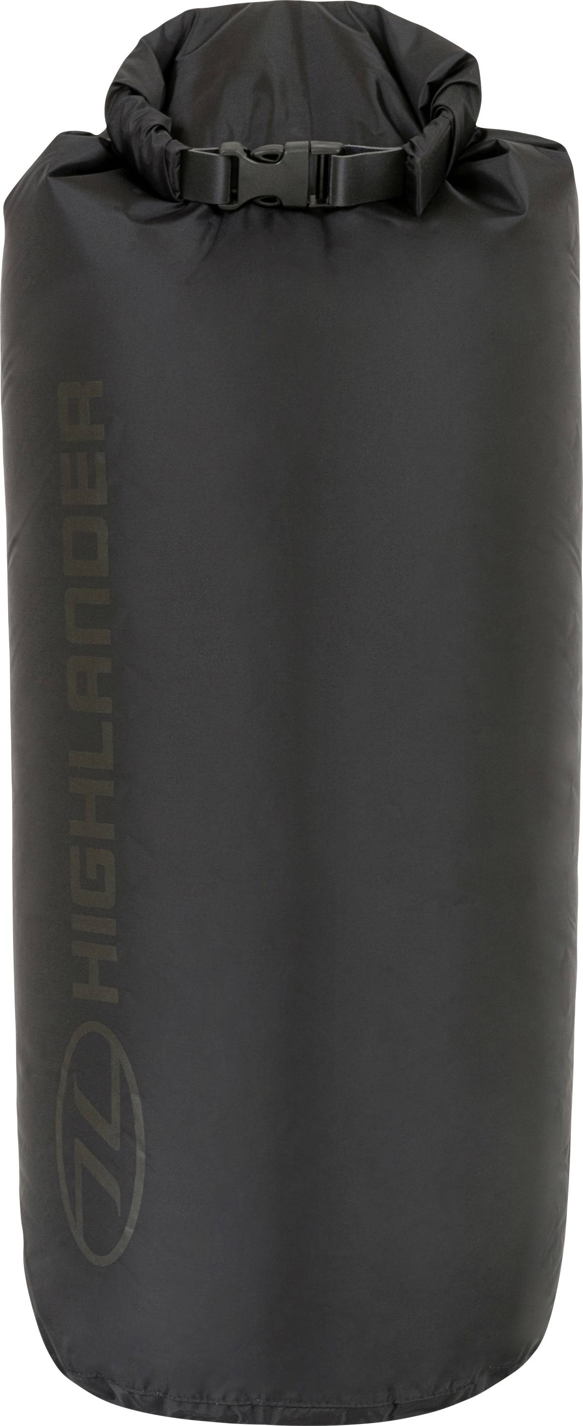 Eine schwarze wasserdichte Trockentasche.