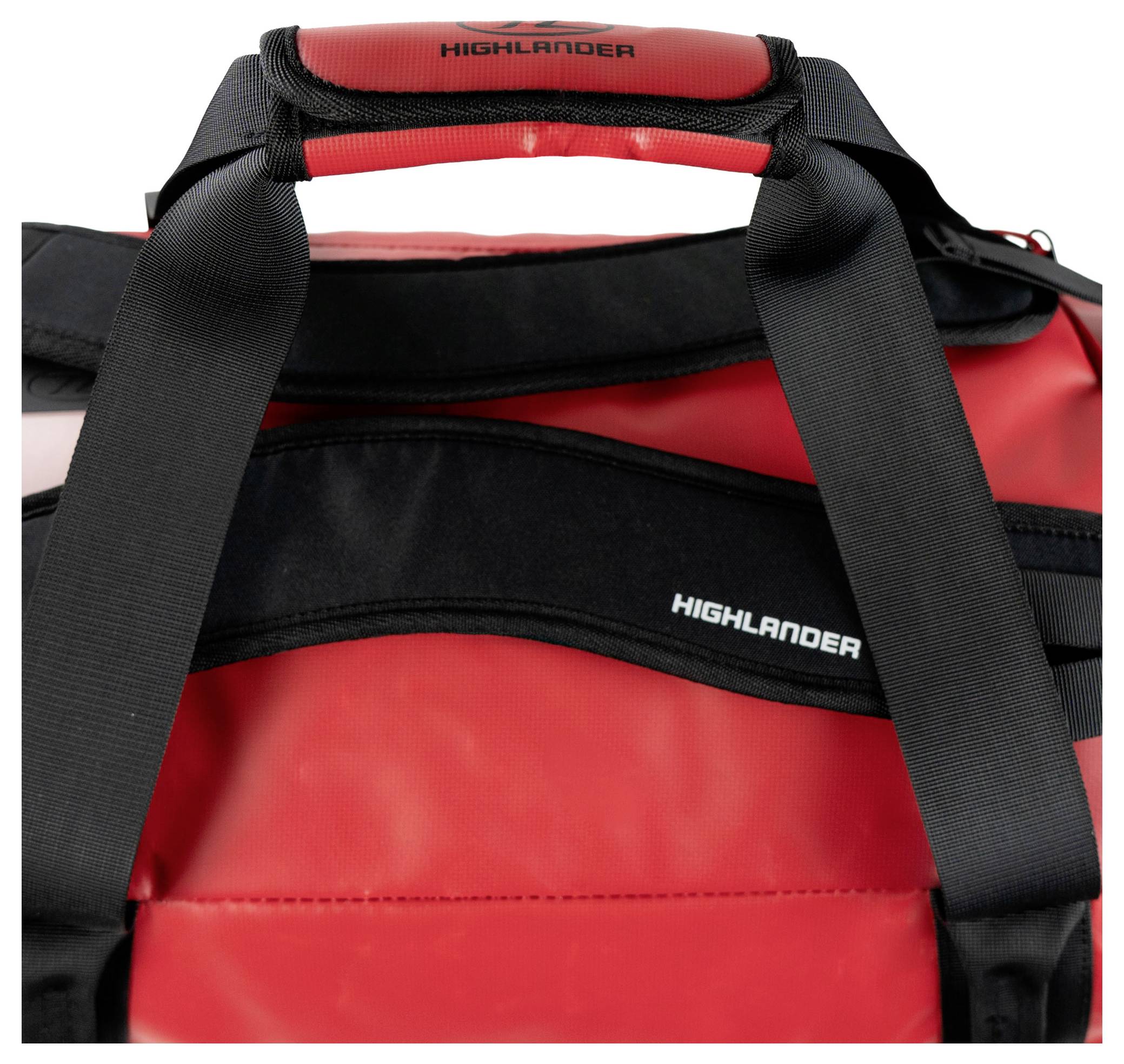 Rot-schwarze Reisetasche mit 