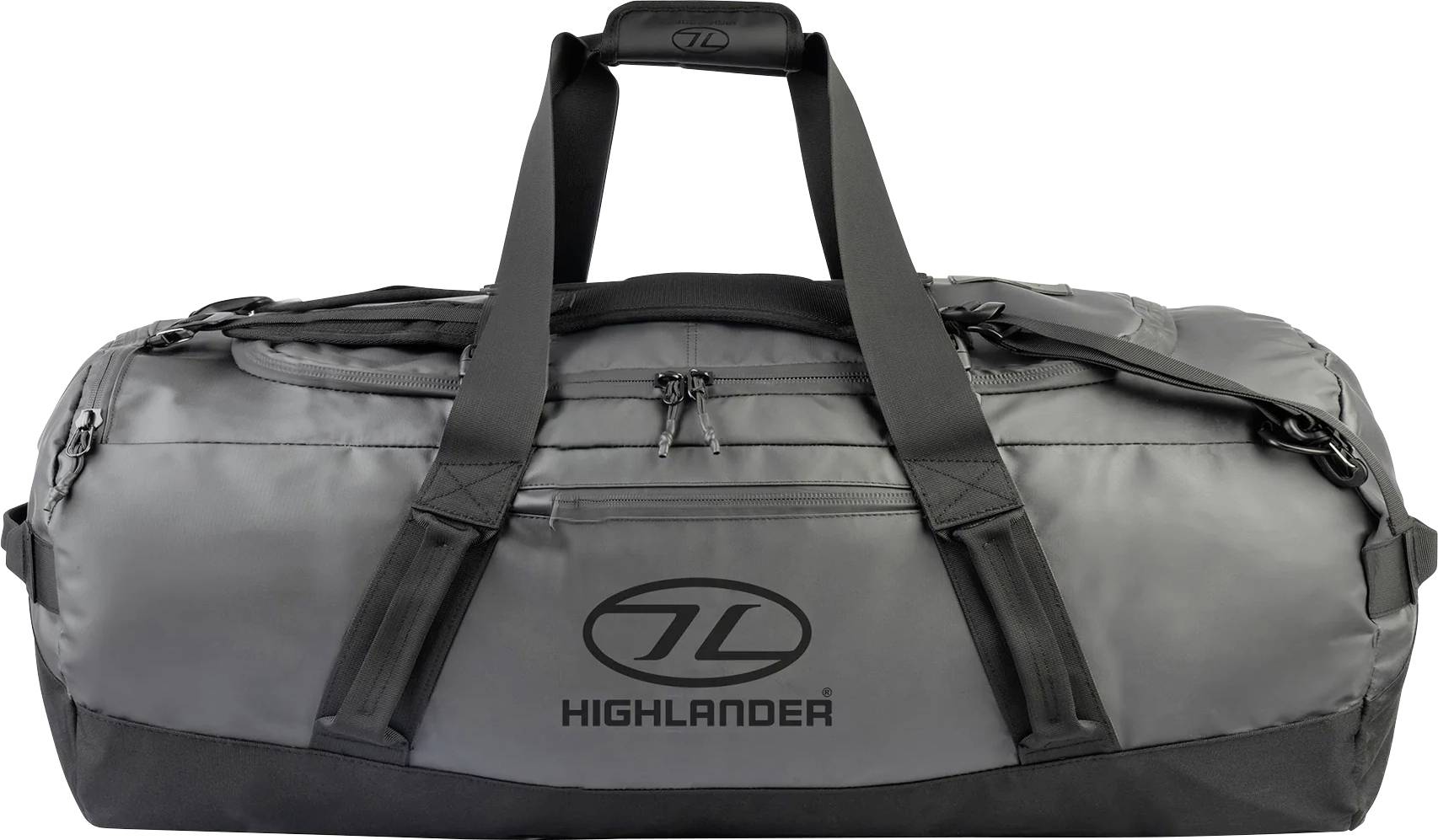 Eine große graue Reisetasche mit 