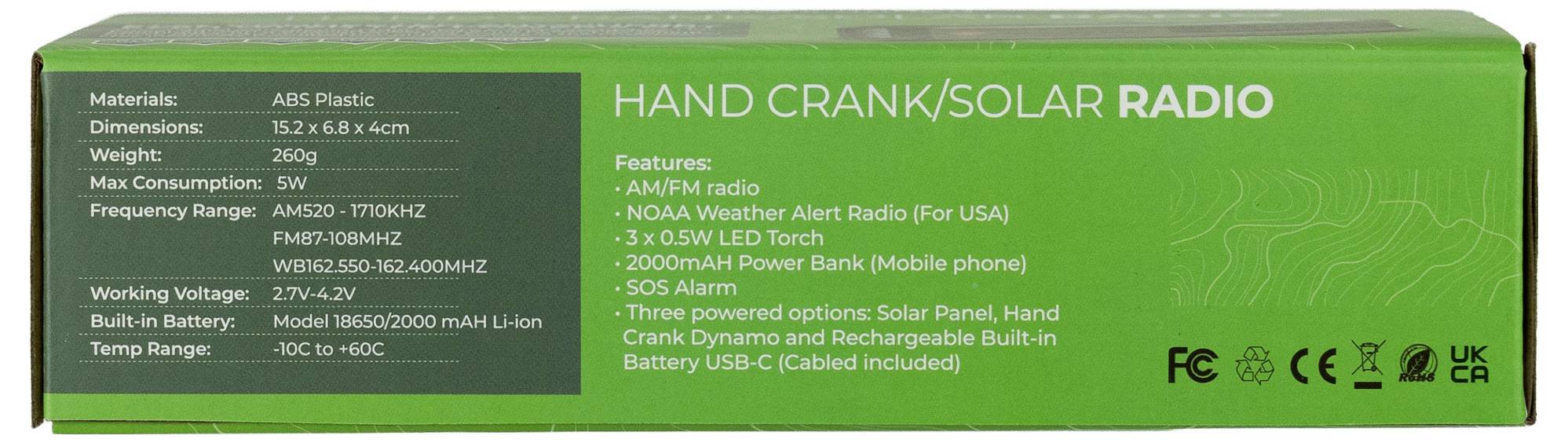 „Hand Kurbel-/Solarradio