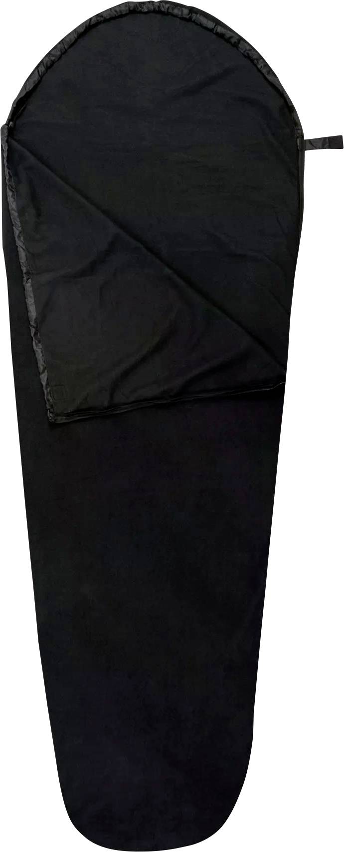 Abstraktes geometrisches Design mit dunklen sich schneidenden Linien und einem hellen horizontalen Streifen oben. Ein Dreieck mit einem Symbol befindet sich am unteren Rand.