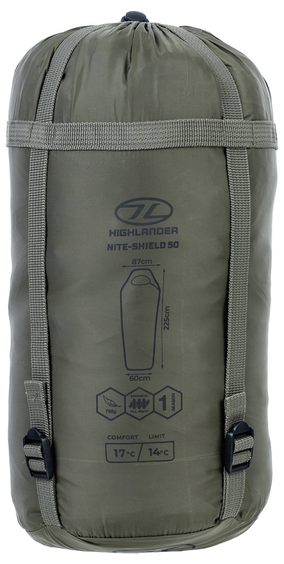 'Ein Schlafsack in einem Kompressionssack mit der Bezeichnung 