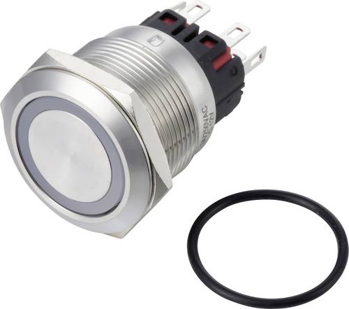 TRU COMPONENTS TC-14939816 Druckschalter 250 V/AC 3 A 2 x Ein/Ein rastend Rot (L x B x H) 34.5 x 25