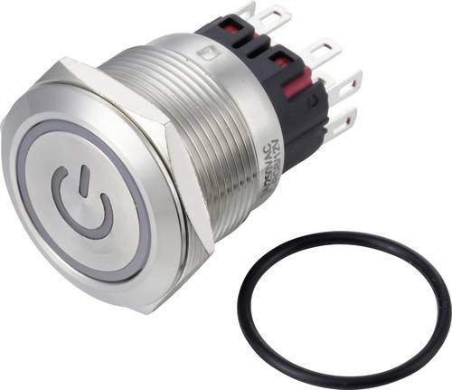 TRU COMPONENTS TC-14939920 Druckschalter 250 V/AC 3 A 1 x Ein/Ein rastend RGB (L x B x H) 34.5 x 25