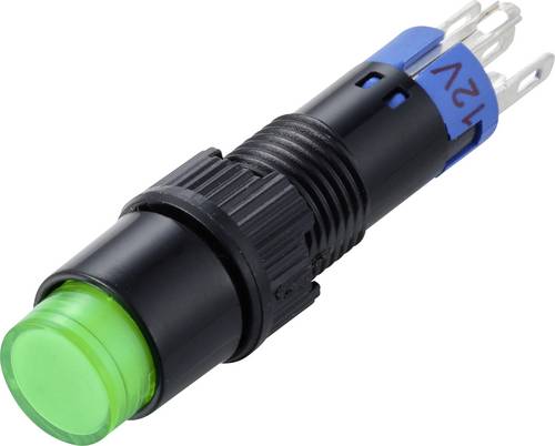TRU COMPONENTS TC-14940008 Drucktaster 250 V/AC 0.5 A 1 x Ein/(Ein) tastend Grün (L x B x H) 37.2 x
