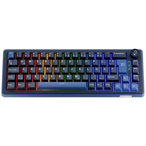 Ducky OK-M-65 - KTT Tactile Bluetooth®, Funk, USB Gaming-Tastatur Deutsch, QWERTZ Schwarz Abnehmbar