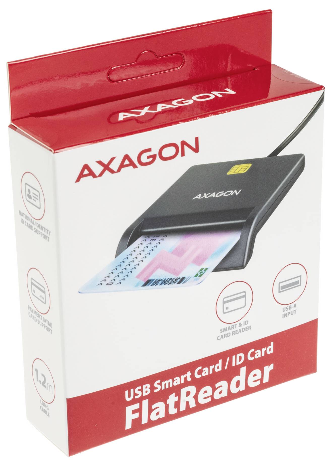 AXAGON CRE-SM3T Externer Speicherkartenleser USB-A (USB 2.0) Grau