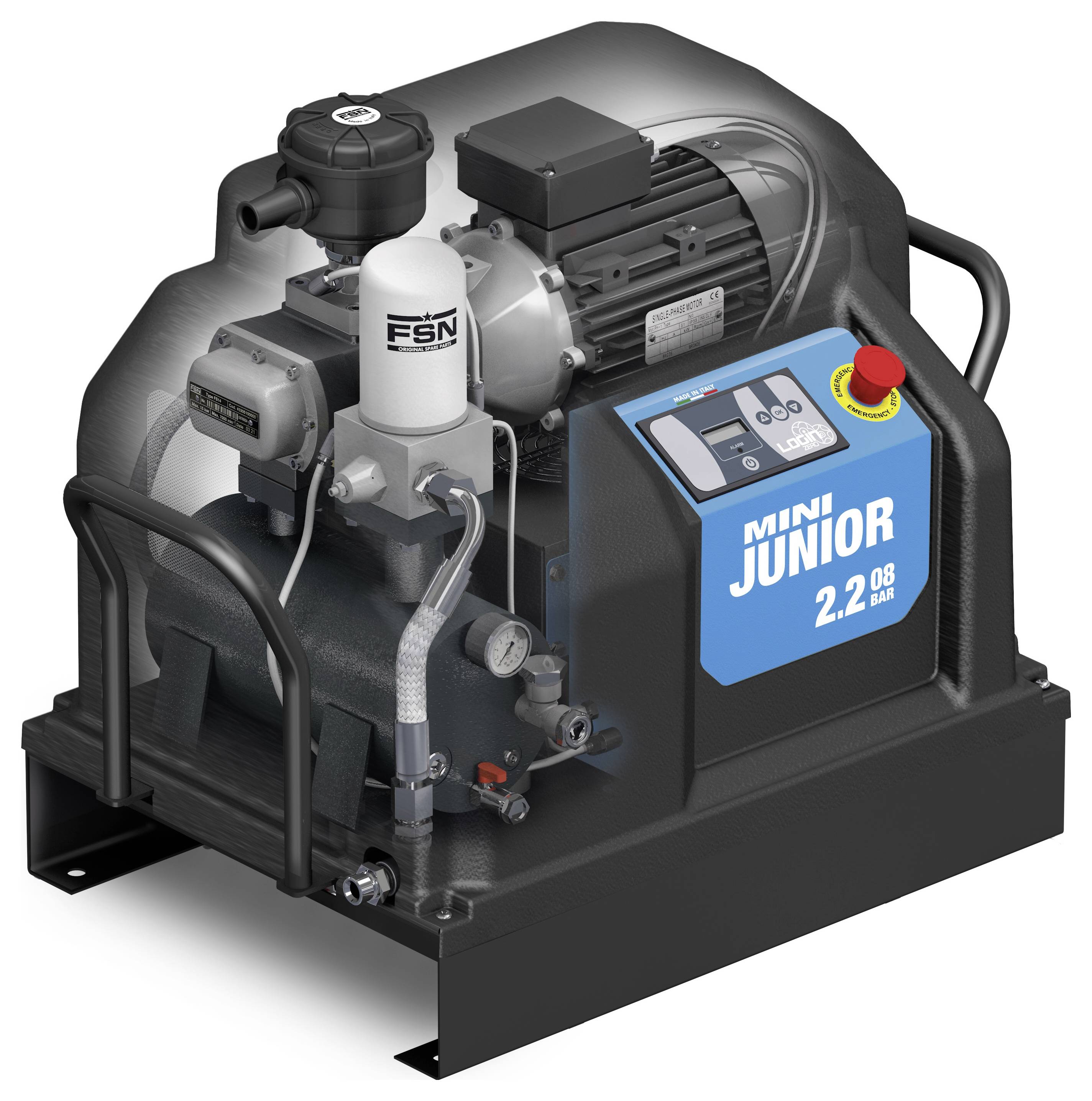 Aerotec Druckluft-Schraubenbasis mini JUNIOR 2,2-08M / 230V 8 bar