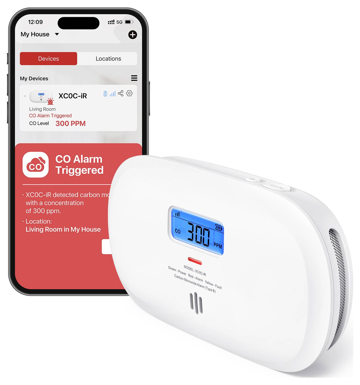 „CO-Alarm ausgelöst