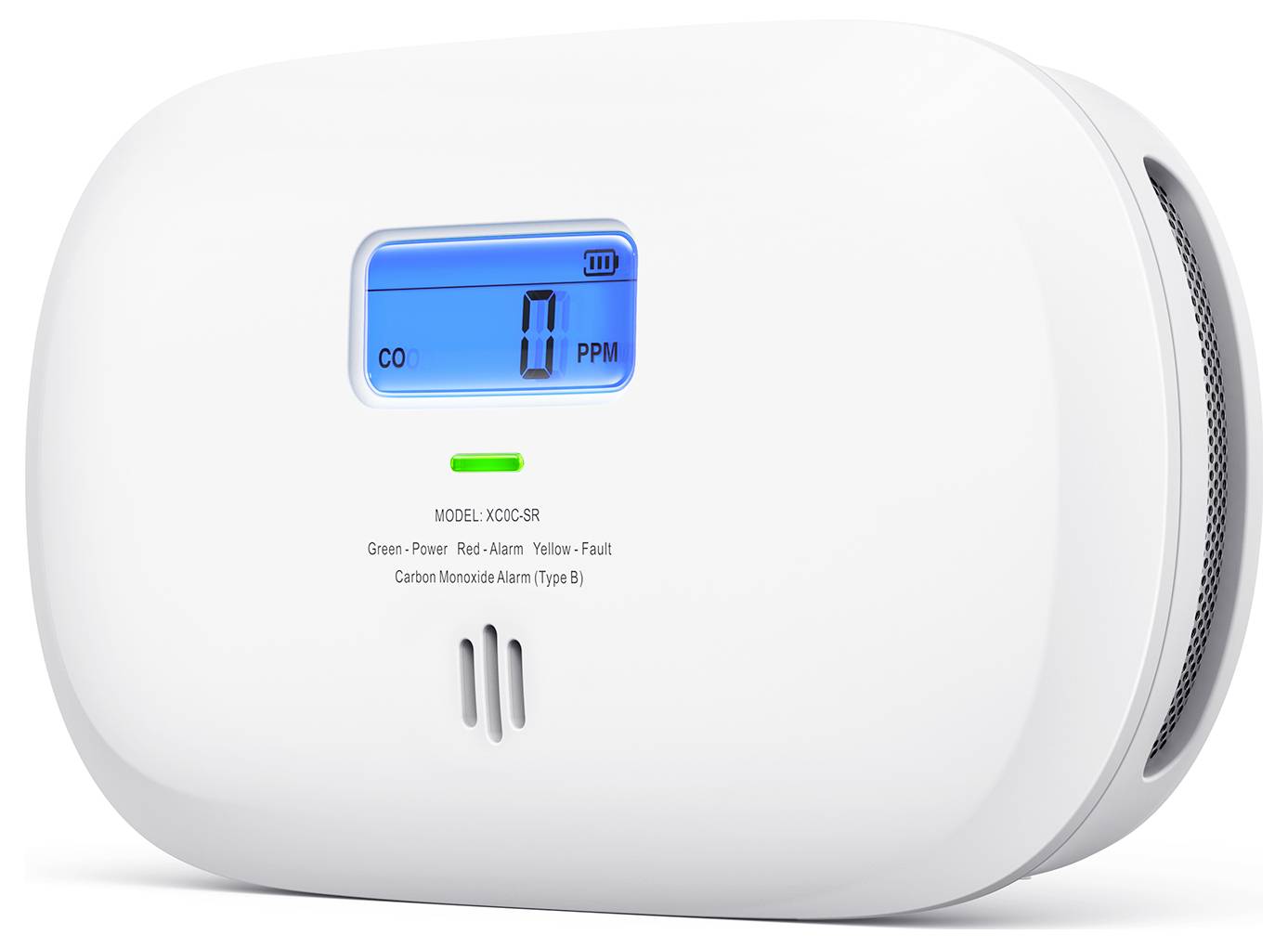 Kohlenmonoxid-Melder mit digitaler Anzeige, die 