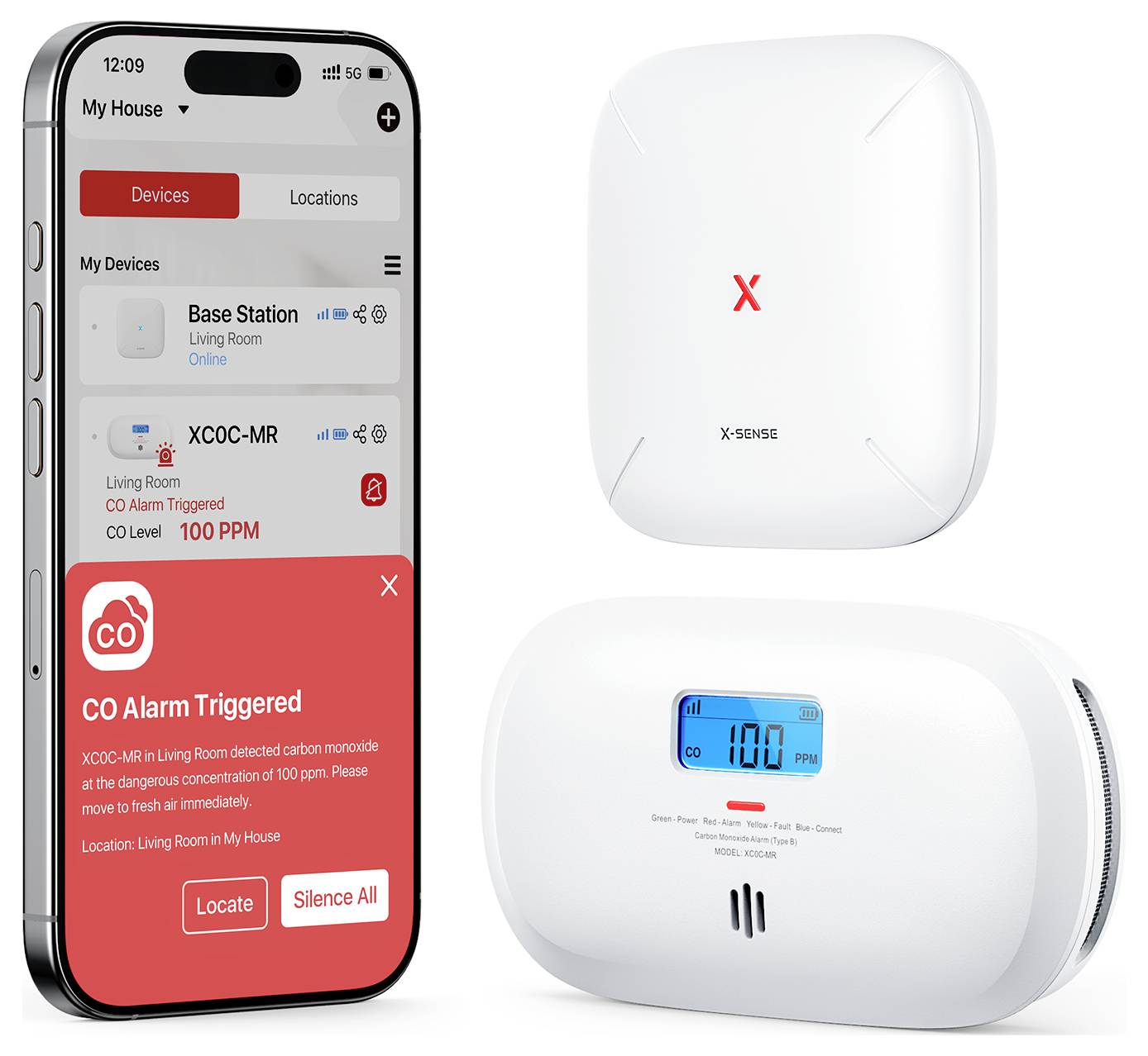 Telefon zeigt Warnung 