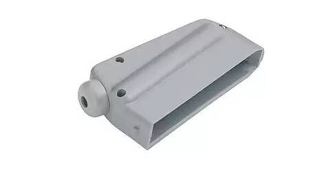 Ein Metallflächenschließer mit zylindrischem Ende und rechteckigem Gehäuse, der verwendet wird, um die Türbewegung zu steuern und sicherzustellen, dass sich die Tür automatisch schließt.