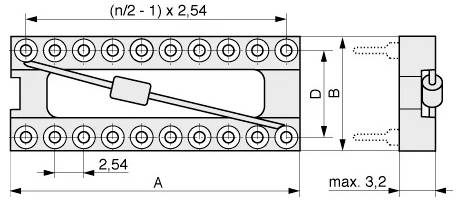 „Widerstand in DIP-Sockel-Diagramm