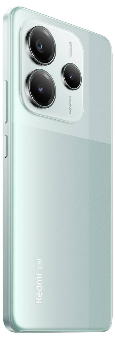 Ein elegantes, schwarzes Smartphone-Rückseite mit drei vertikalen Kameralinsen und dem Samsung-Logo in der Nähe des unteren Bereichs.