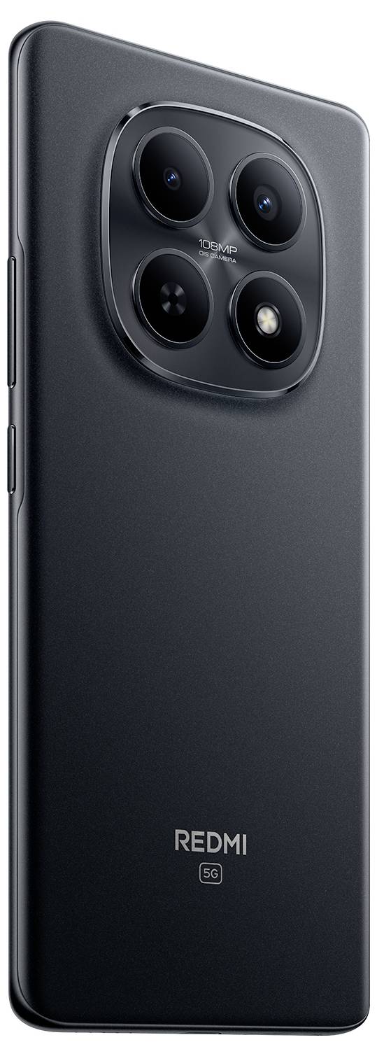 Seitenansicht eines eleganten, blauen Smartphones mit Lautstärke- und Netzschalter sowie einem leicht erhöhten Kameramodul auf der Rückseite.