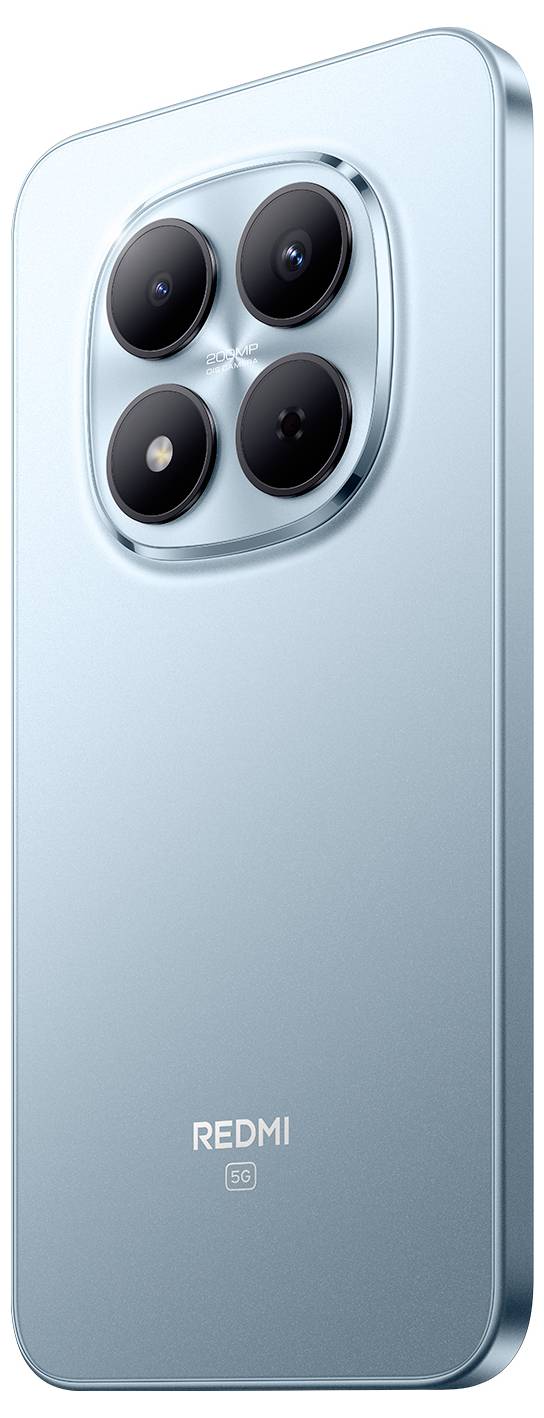 Seitenansicht eines Smartphones mit Dual-Kameras, mit metallisch silberner Oberfläche.