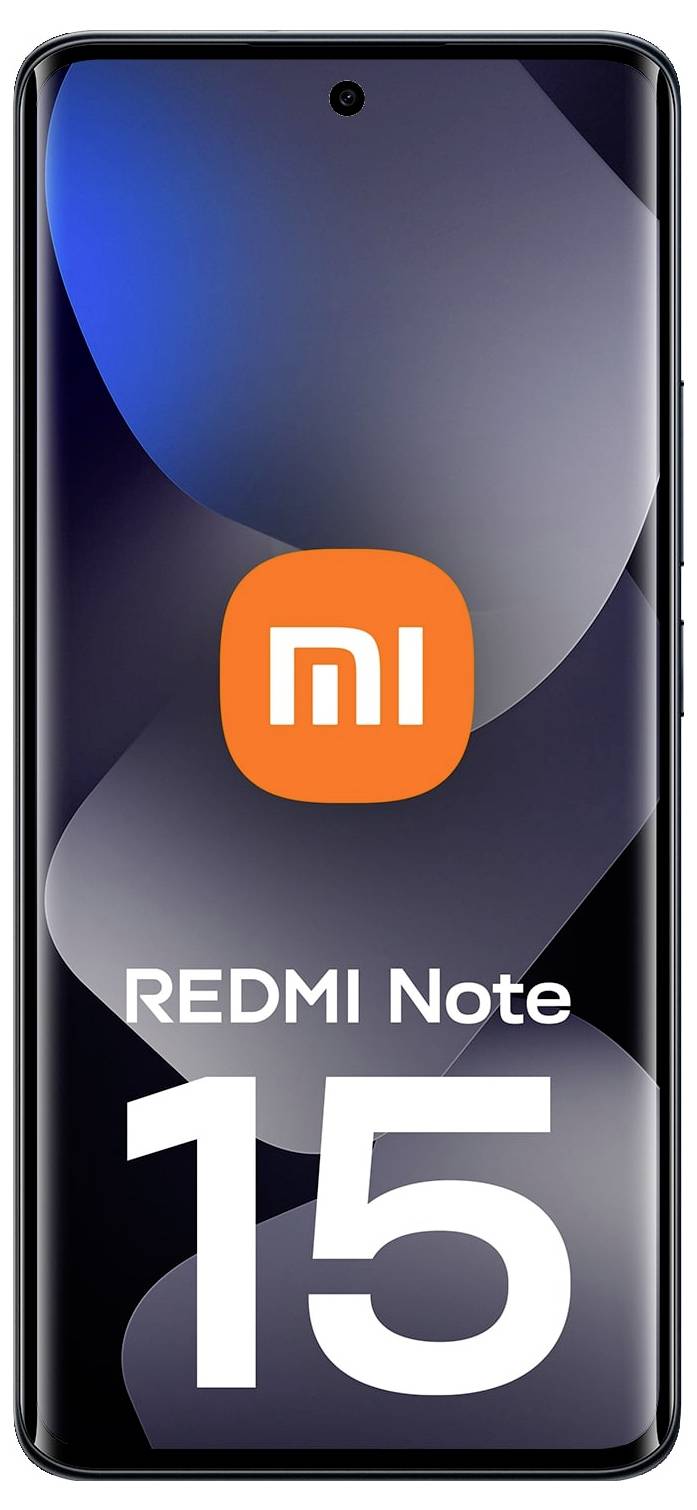 Ein schwarzes Samsung Galaxy S25-Smartphone mit drei rückwärtigen Kameras. Der Bildschirm zeigt einen lebendigen orangefarbenen Hintergrund mit abstrakten Linien.