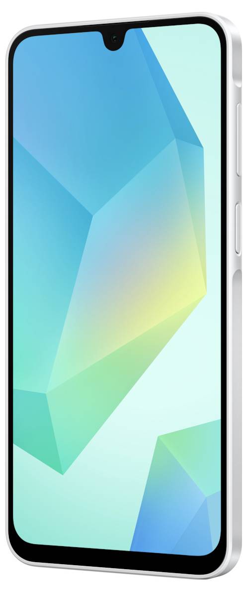 Ein Klapptelefon mit großen Tasten und einem kleinen Bildschirm, der Uhrzeit, Datum und Temperatur anzeigt. Ein Menüsymbol ist auf dem Bildschirm sichtbar.