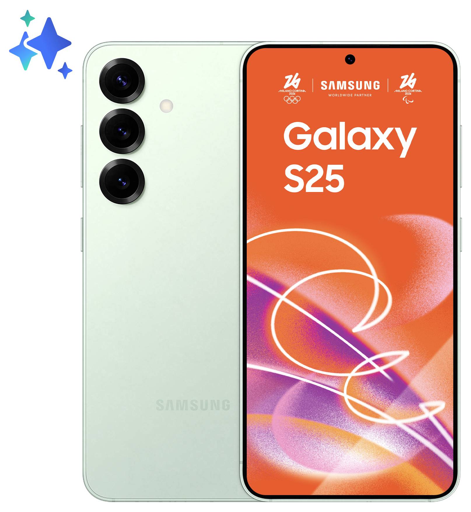 Verpackungsinhalt für Galaxy S25: Telefon, USB-C-zu-USB-C-Kabel und SIM-Auswurfwerkzeug.