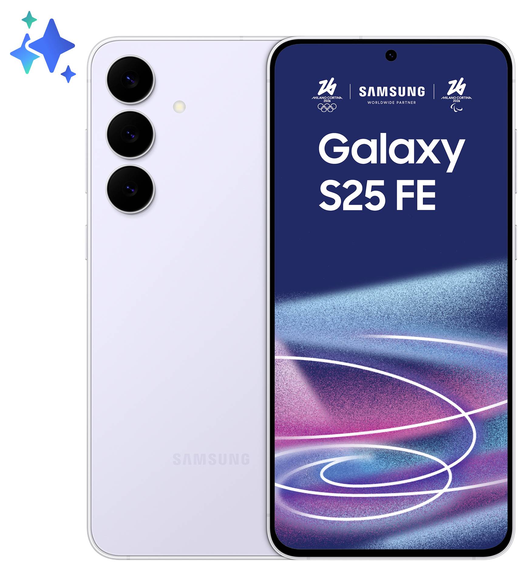 Frontansicht eines Samsung Galaxy S25 FE Smartphones mit 
