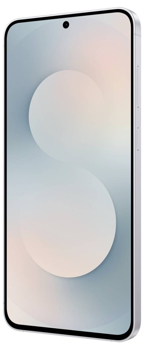 Vorderansicht eines Samsung Galaxy A17 Smartphones mit lebendigem Display und abstraktem orange-blauem Design. Die Rückseite verfügt über eine dreifache Kamera.