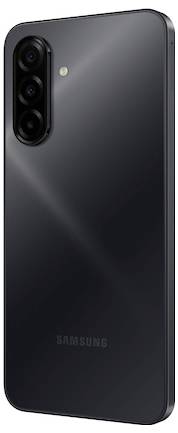 Ein hellblaues Smartphone mit dreifacher Rückkamera und einem LED-Blitz in der oberen linken Ecke. Das 