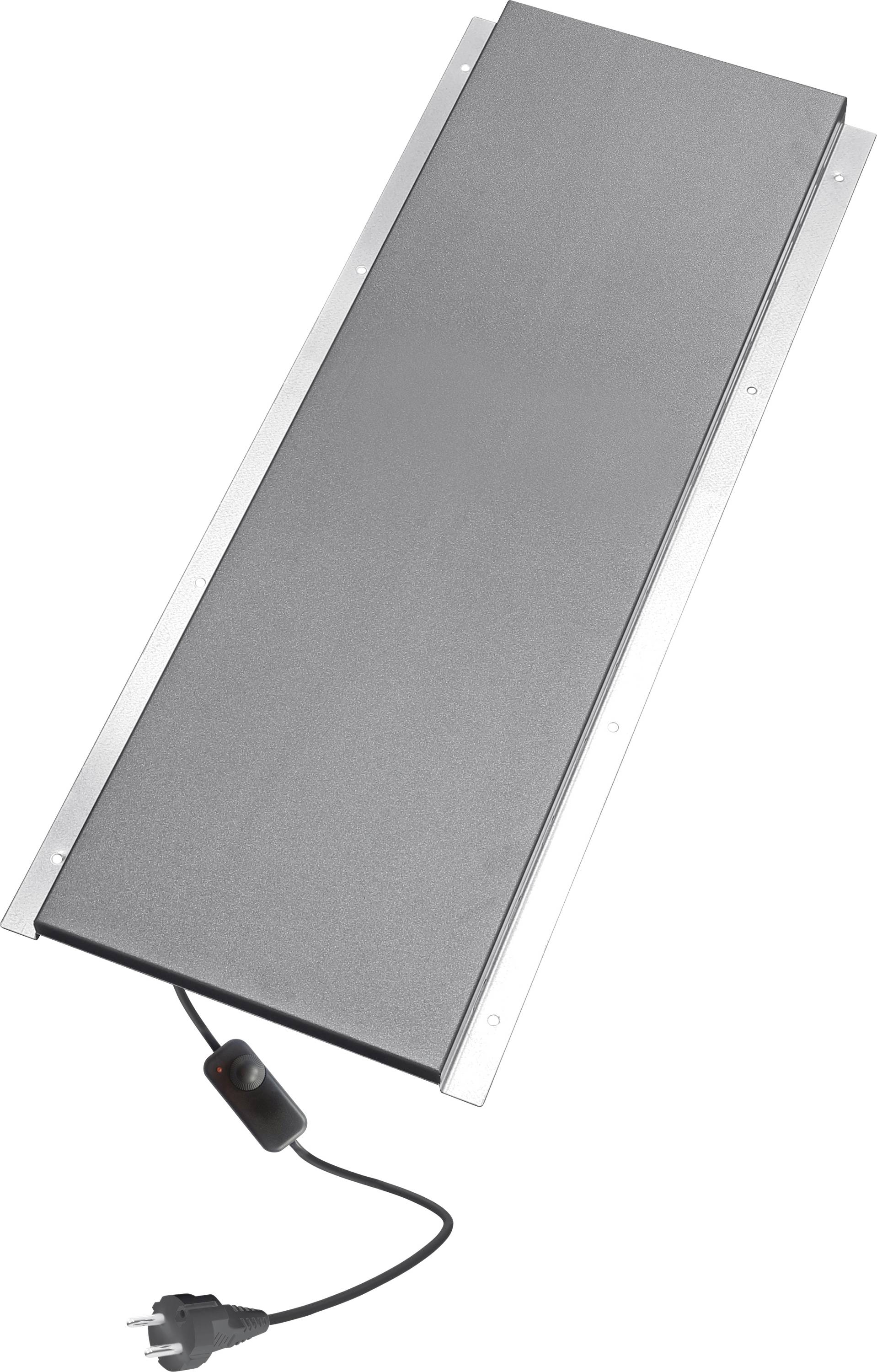 Rechteckige elektrische Heizplatte mit Stromkabel.