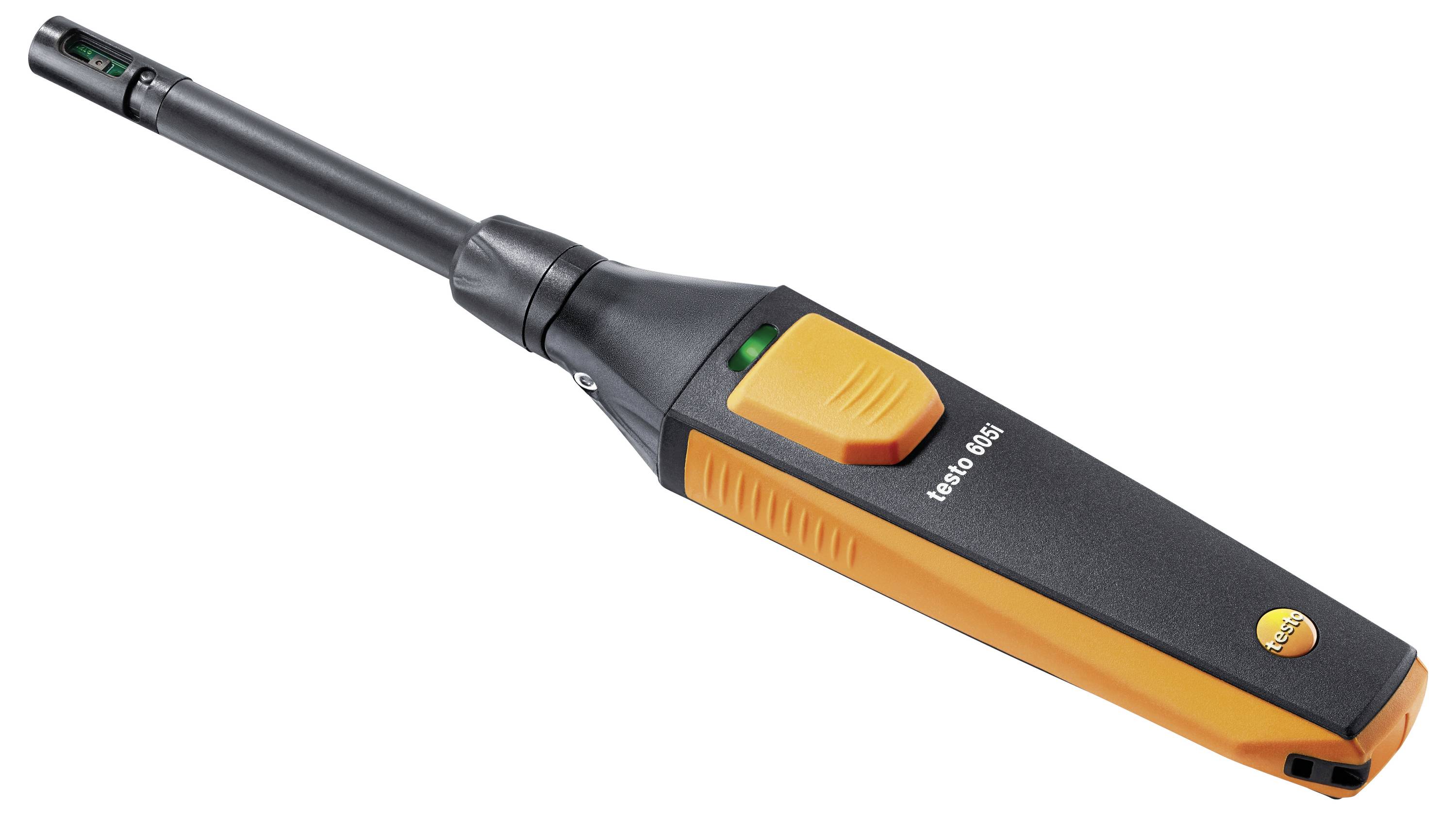 Tragbares Gasmessgerät mit orange-schwarzem Gehäuse mit der Bezeichnung 