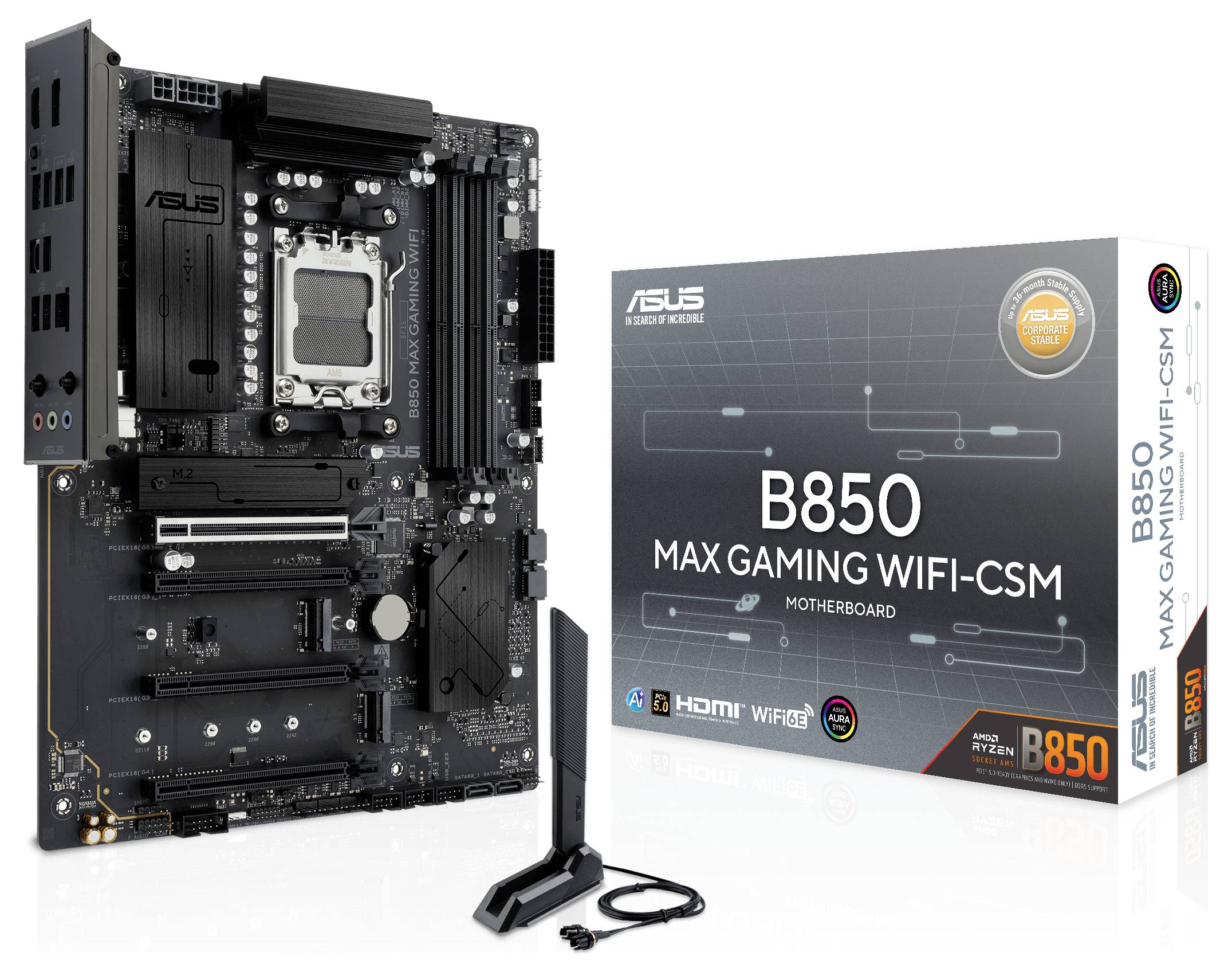 Asus B850 MAX GAMING WIFI ATX MB Mainboard Formfaktor (Details) ATX