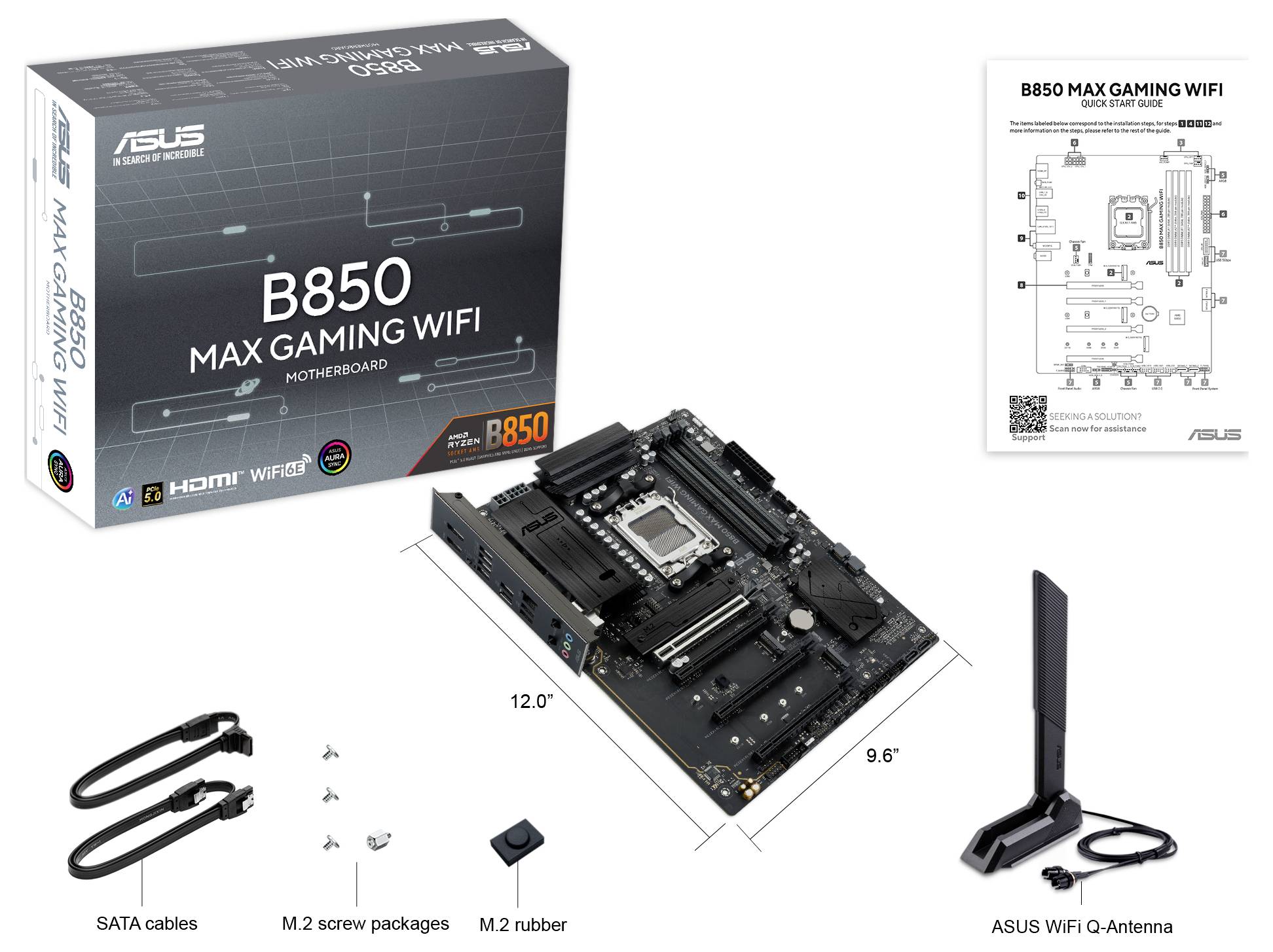 Asus B850 MAX GAMING WIFI ATX MB Mainboard Formfaktor (Details) ATX