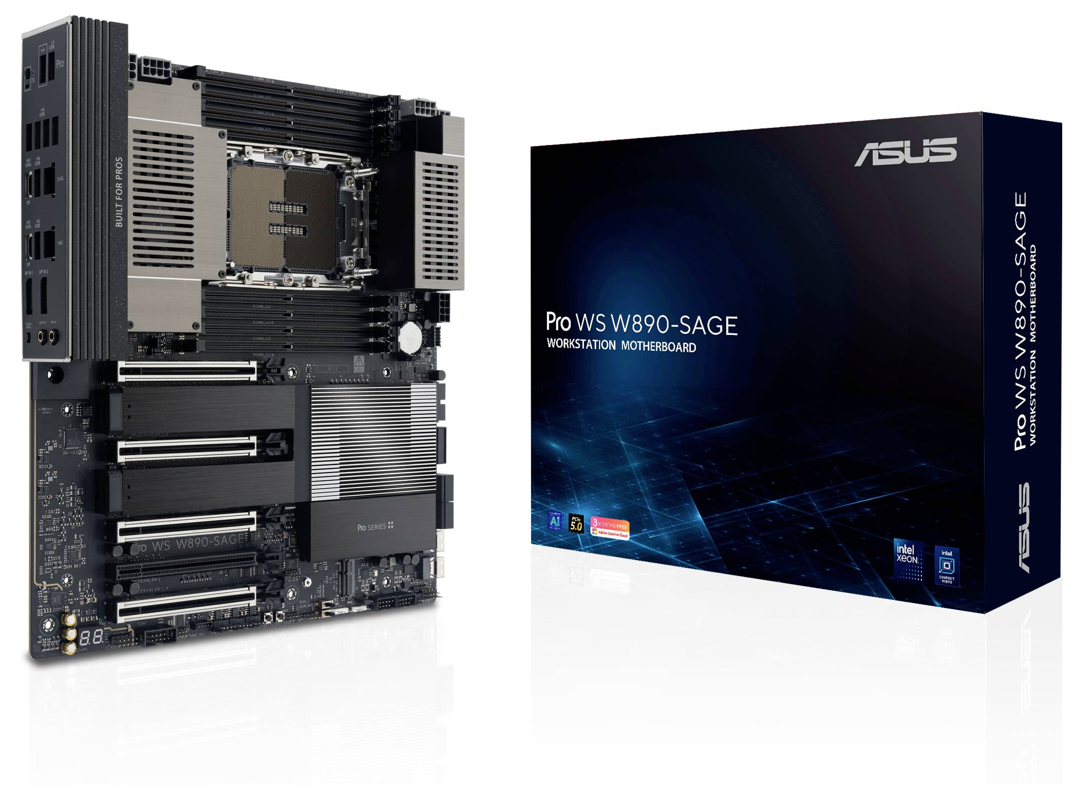 Asus PRO WS W890-SAGE LGA4710-2 EEB MB Mainboard Formfaktor (Details) CEB