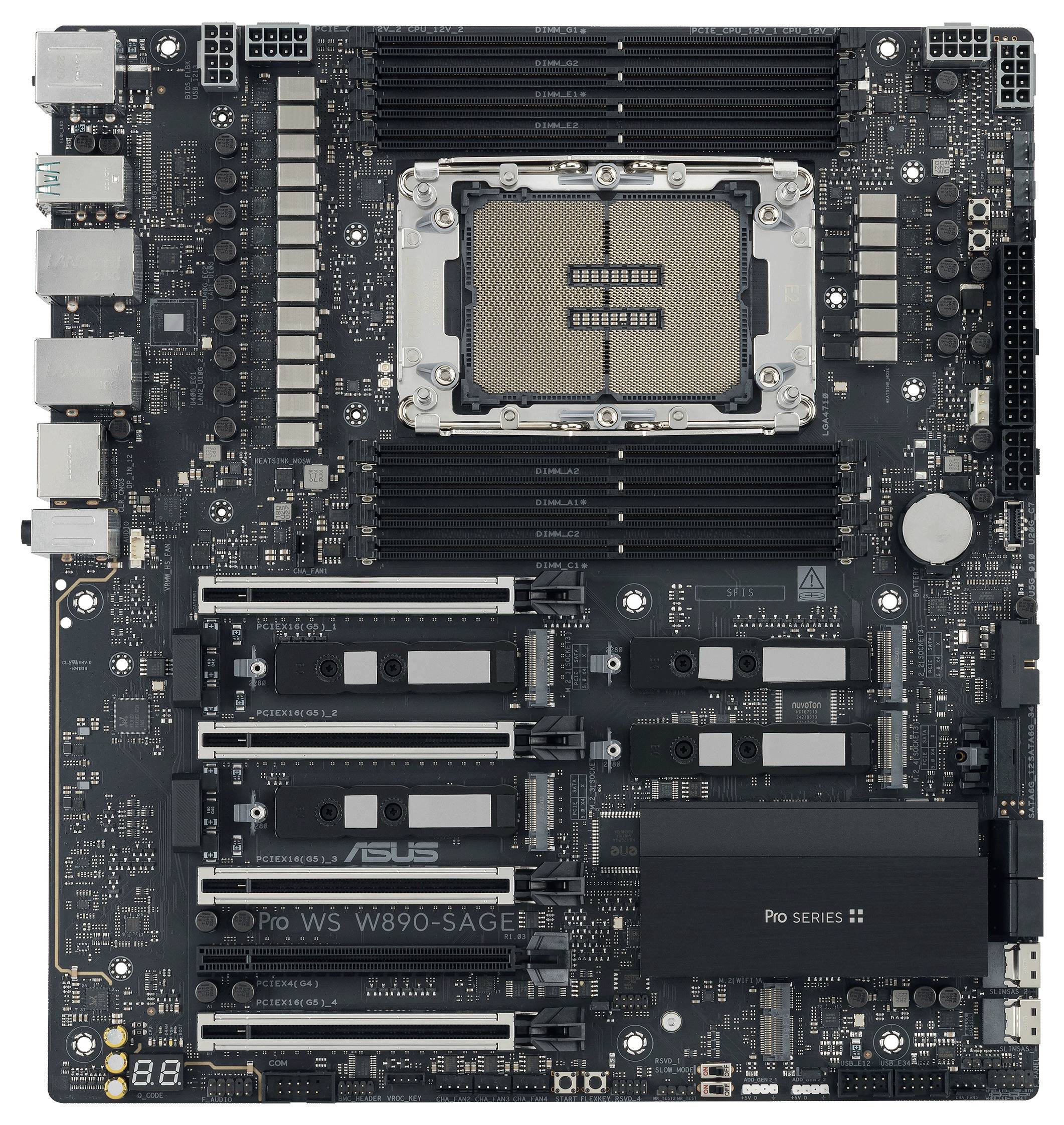 Asus PRO WS W890-SAGE LGA4710-2 EEB MB Mainboard Formfaktor (Details) CEB
